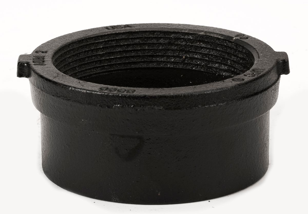 6 Clean Out Threaded FERRULE, 6, NH | 6 NO HUB IRON BODY CLEANOUT