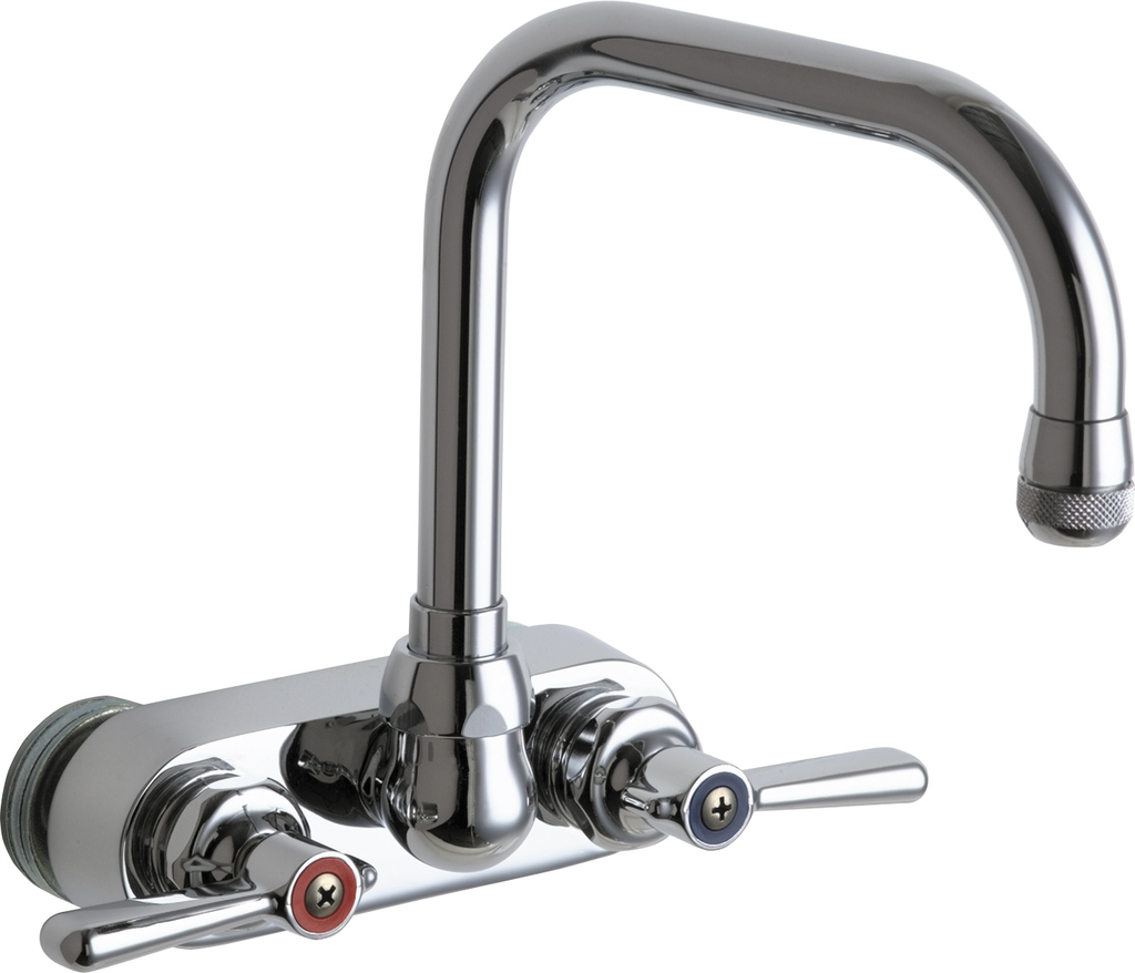 Wall-mounted Two Handle Faucet, 6-1/4