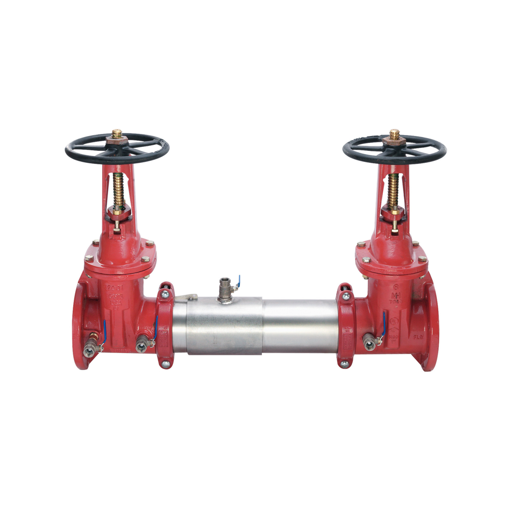 4 In SS Double Check Valve Assembly Backflow Preventer, OSY Shutoff ...