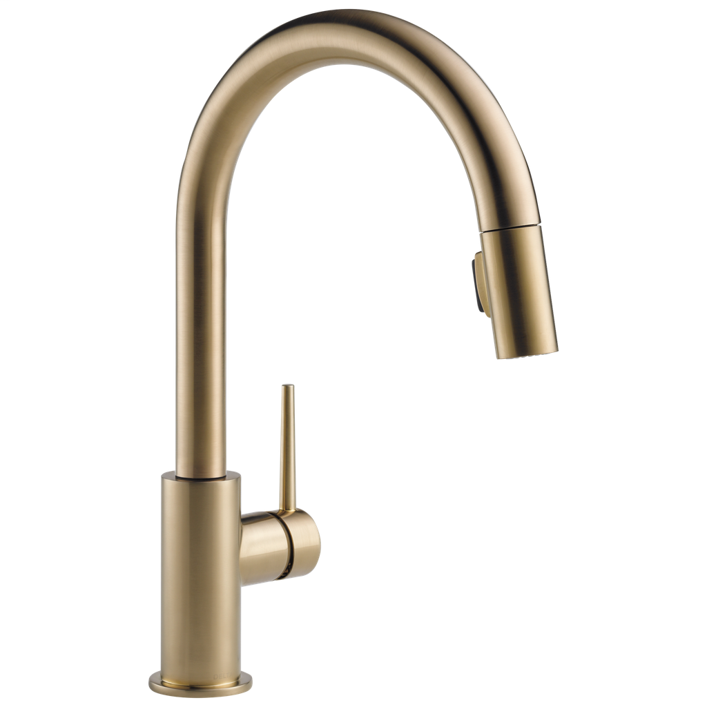 Single Handle Pull-Down Kitchen Faucet, Champagne Bronze | DELTA 9159 ...